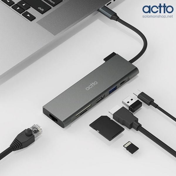   6in1 Ƽ CRH-27/ὺƮ HDMI 4K ̷/ŸCƮ/USB3.2/SDī/LANƮ/TFī