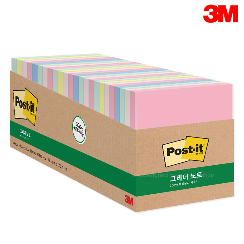 [�������] 3M����Ʈ�� �׸��ʳ�Ʈ ��뷮�� 76x76mm 24�е� 2400�� 654-24RP-AP ����������Ŭ��/�÷�����/�˶���