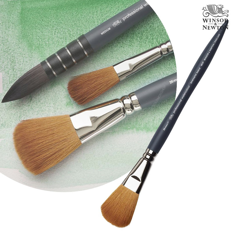 Winsor&Newton �����ش�ư ��ä�� ������ų� �ż�ƽ ���̺� �� �귯�� 1in 25mm