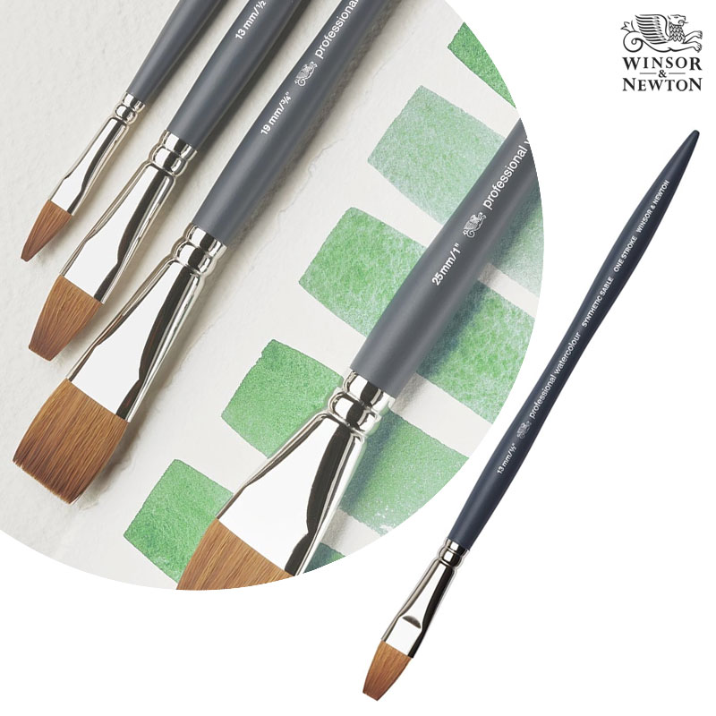 Winsor&Newton �����ش�ư ��ä�� ������ų� �ż�ƽ ���̺� �� ��Ʈ��ũ �귯�� 13mm