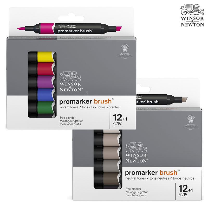 Winsor&Newton �����ش�ư ���θ�ī �귯�� Ʈ���� 12��+1 ��Ʈ 2��