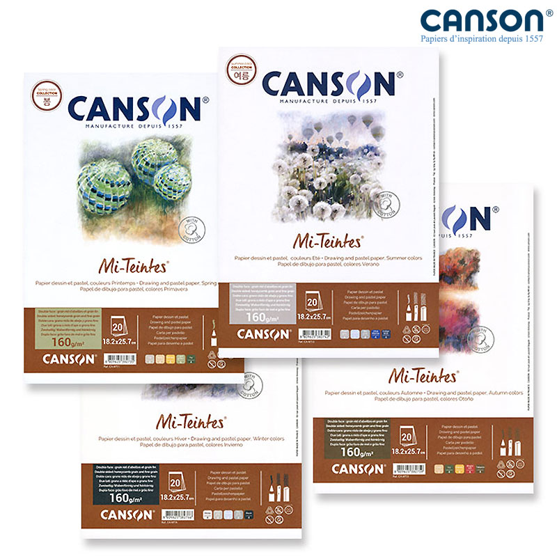 Canson ĵ�� �̶Ľ� ����� �׸��� �Ľ��ڿ��� 160g 18.2x25.7cm 20�� ������/B5������